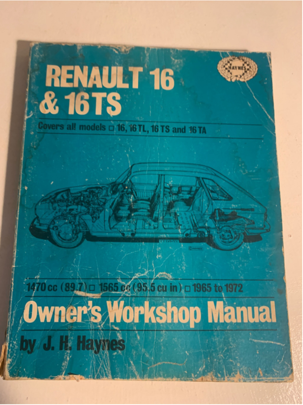 Haynes Renault 16 & 16TS Owner's Workshop Manual, Blue/White, One Size